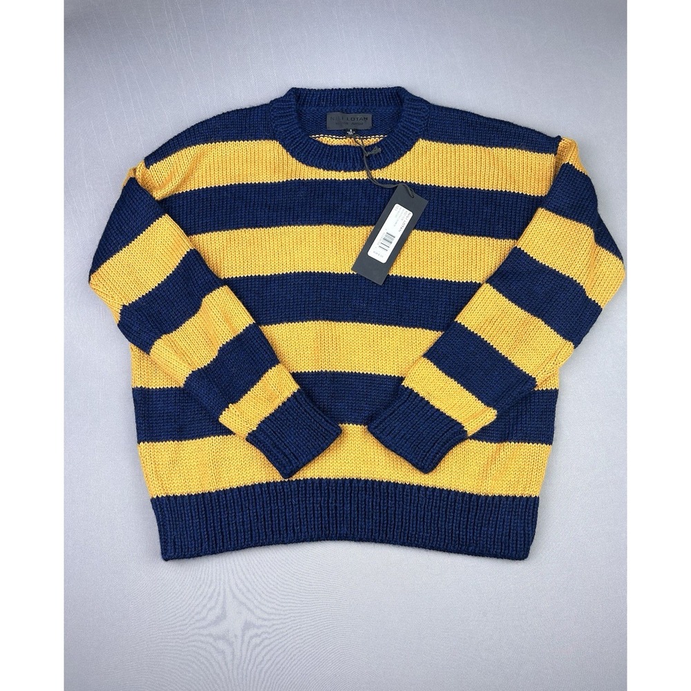 Nili Lotan Women's‎ S Raiden Stripe Alpaca Crewneck Sweater Preppy Nautical NWT